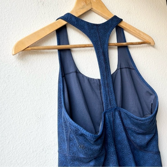 Lululemon Power Up Tank II Sashico Star Inkwell Rugged Blue Black Sz 12 - Picture 10 of 15